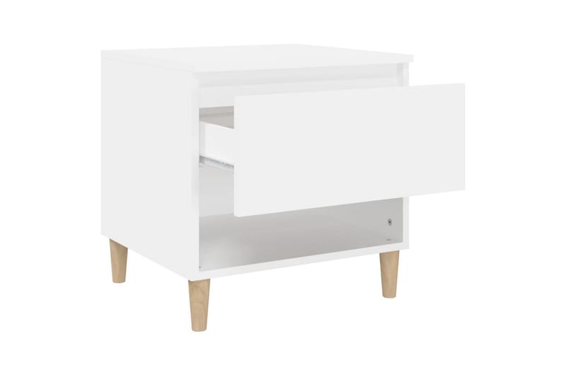 beBasic Sängbord 2 st vit 50x46x50 cm konstruerat trä - Möbler - Sovrum - Sängbord