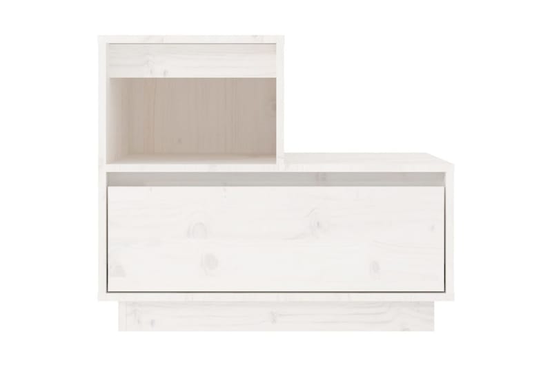 beBasic Sängbord 2 st vit 60x34x51 cm massiv furu - Sängbord - Bord
