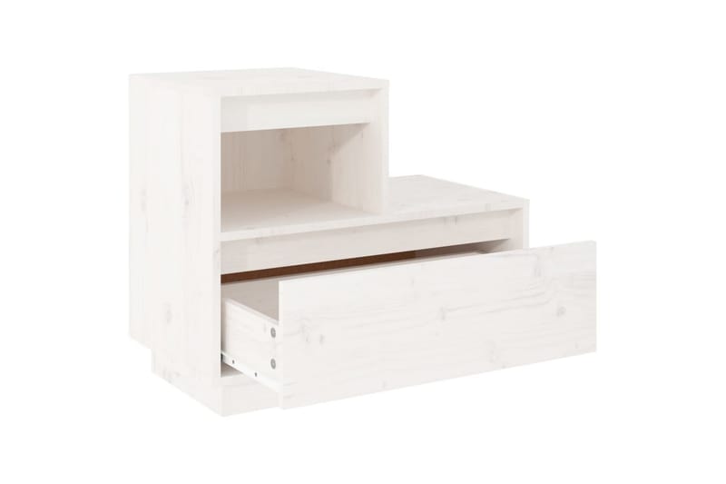 beBasic Sängbord 2 st vit 60x34x51 cm massiv furu - Möbler - Sovrum - Sängbord