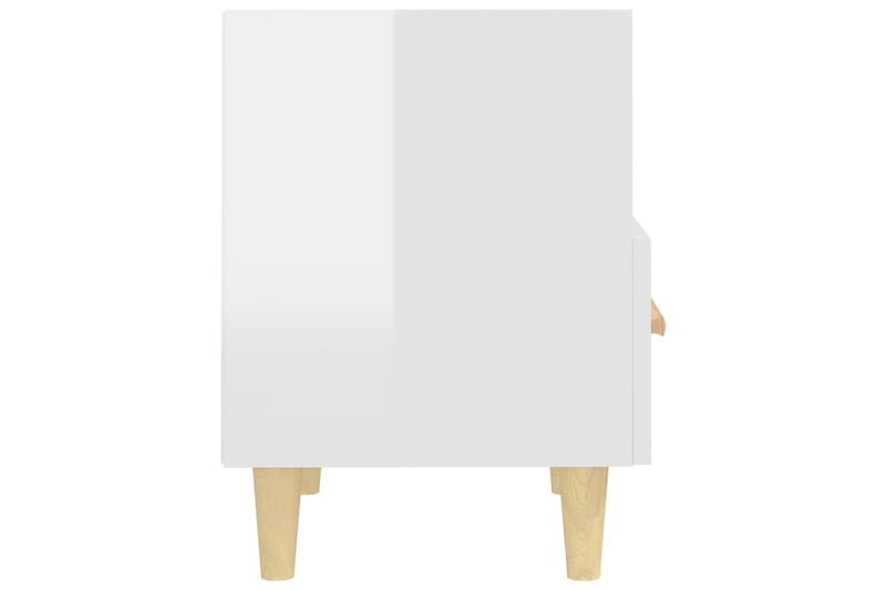 beBasic Sängbord 2 st vit högglans 40x35x47 cm - Möbler - Sovrum - Sängbord