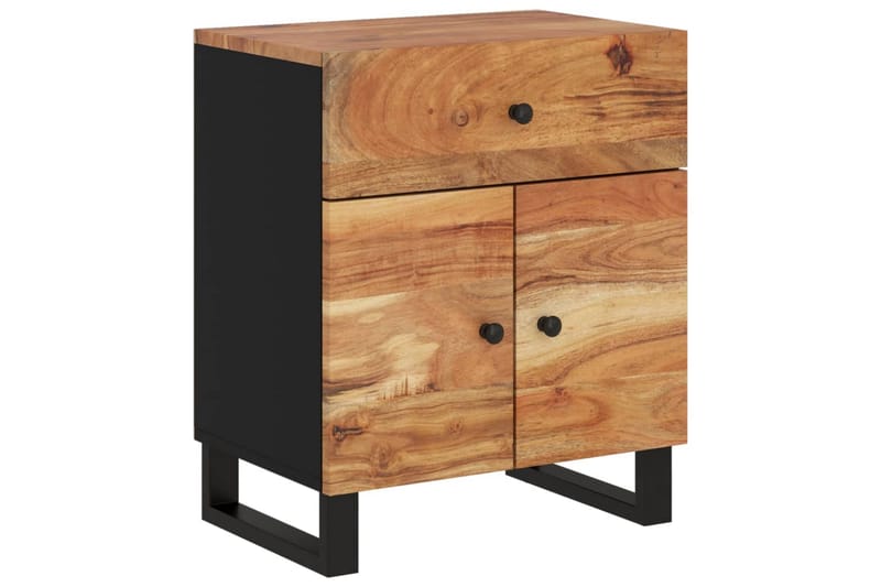 beBasic Sängbord 50x33x60 cm massivt akaciaträ och konstruerat trä - Sängbord - Bord