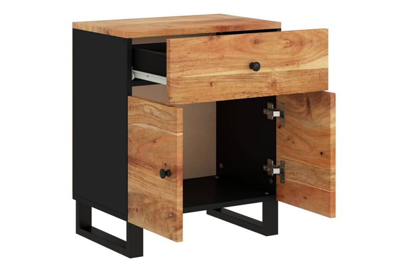 beBasic Sängbord 50x33x60 cm massivt akaciaträ och konstruerat trä - Möbler - Sovrum - Sängbord
