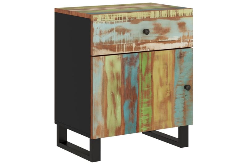 beBasic Sängbord 50x33x60 cm massivt återvunnet och konstruerat trä - Möbler - Sovrum - Sängbord