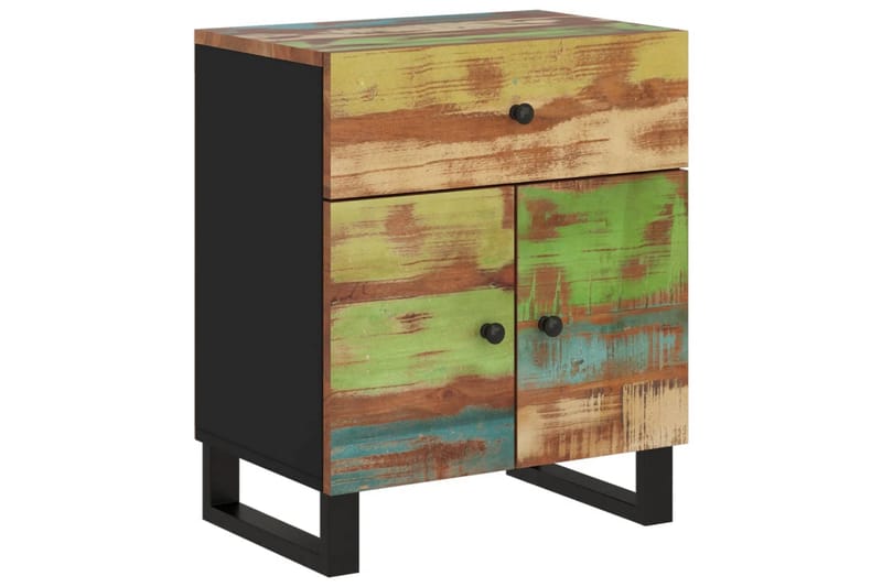 beBasic Sängbord 50x33x60 cm massivt återvunnet och konstruerat trä - Möbler - Sovrum - Sängbord