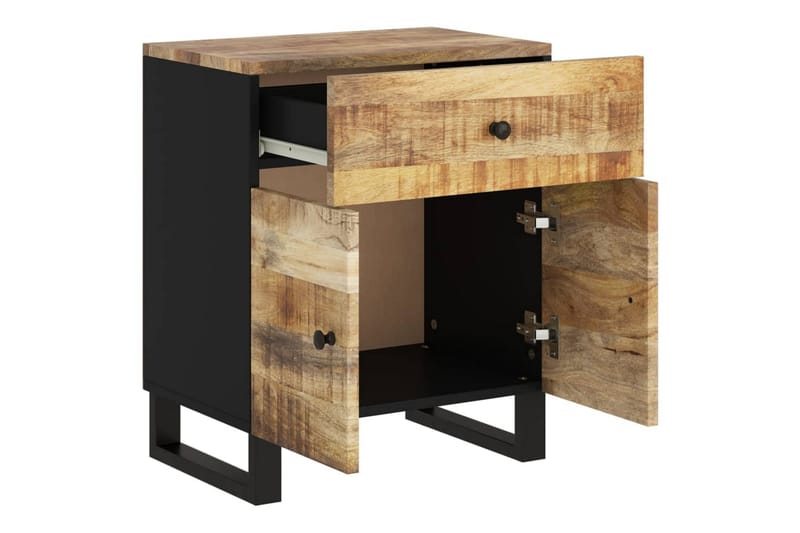 beBasic Sängbord 50x33x60 cm massivt mangoträ och konstruerat trä - Möbler - Sovrum - Sängbord