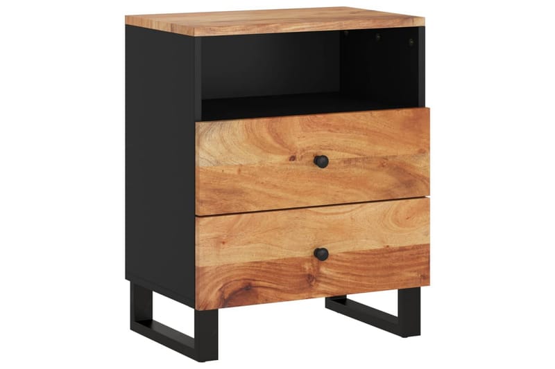 beBasic Sängbord 50x33x62 cm massivt akaciaträ och konstruerat trä - Möbler - Sovrum - Sängbord