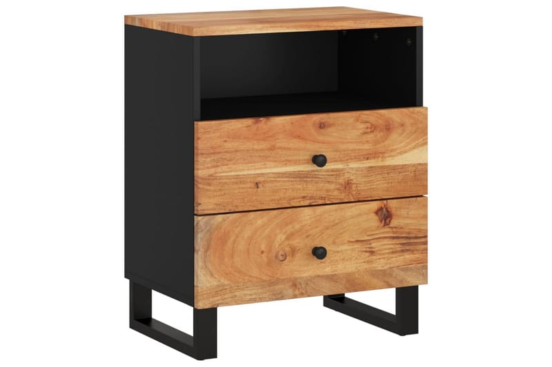 beBasic Sängbord 50x33x62 cm massivt akaciaträ och konstruerat trä - Möbler - Sovrum - Sängbord