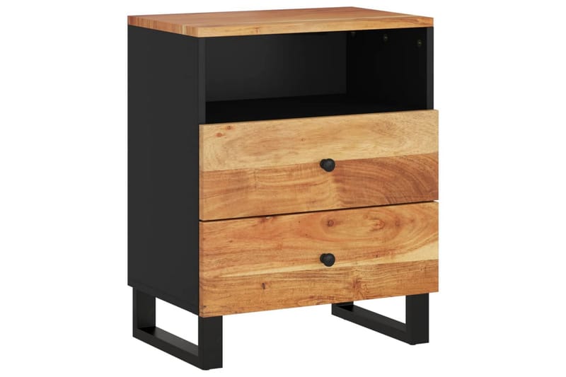 beBasic Sängbord 50x33x62 cm massivt akaciaträ och konstruerat trä - Möbler - Sovrum - Sängbord