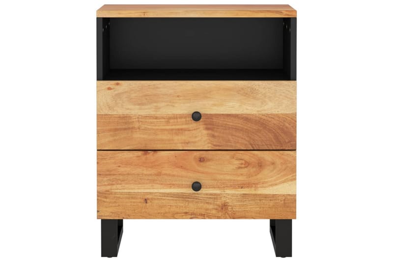 beBasic Sängbord 50x33x62 cm massivt akaciaträ och konstruerat trä - Möbler - Sovrum - Sängbord