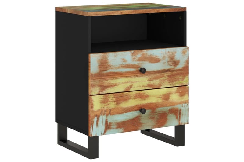 beBasic Sängbord 50x33x62 cm massivt återvunnet och konstruerat trä - Möbler - Sovrum - Sängbord