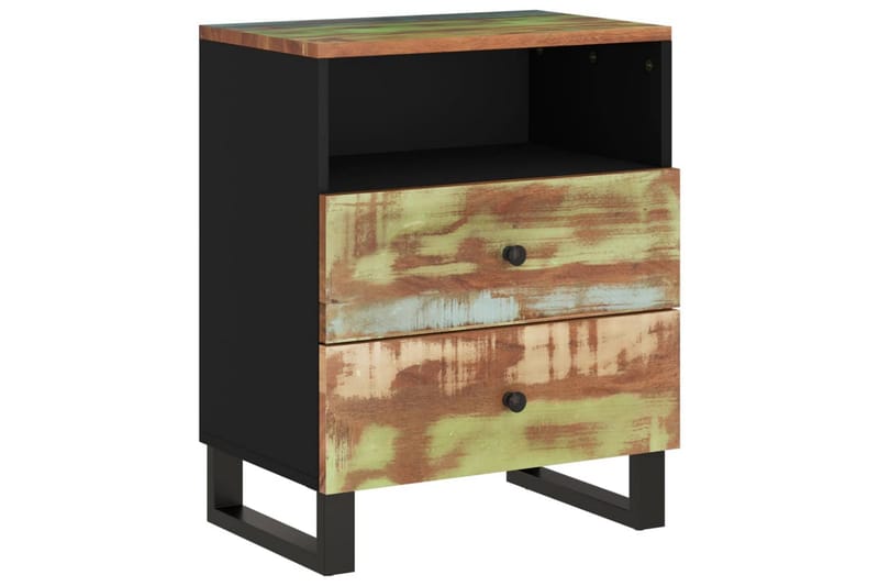 beBasic Sängbord 50x33x62 cm massivt återvunnet och konstruerat trä - Möbler - Sovrum - Sängbord