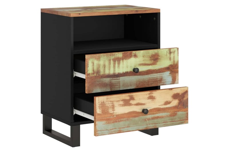 beBasic Sängbord 50x33x62 cm massivt återvunnet och konstruerat trä - Möbler - Sovrum - Sängbord