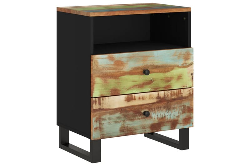 beBasic Sängbord 50x33x62 cm massivt återvunnet och konstruerat trä - Möbler - Sovrum - Sängbord