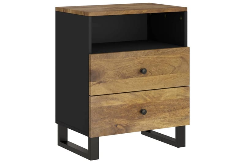 beBasic Sängbord 50x33x62 cm massivt mangoträ och konstruerat trä - Möbler - Sovrum - Sängbord