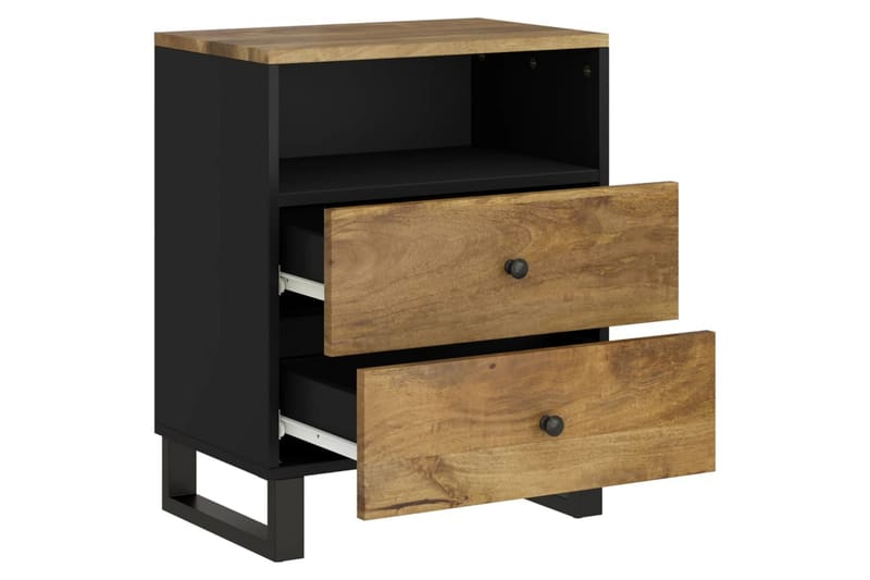beBasic Sängbord 50x33x62 cm massivt mangoträ och konstruerat trä - Möbler - Sovrum - Sängbord