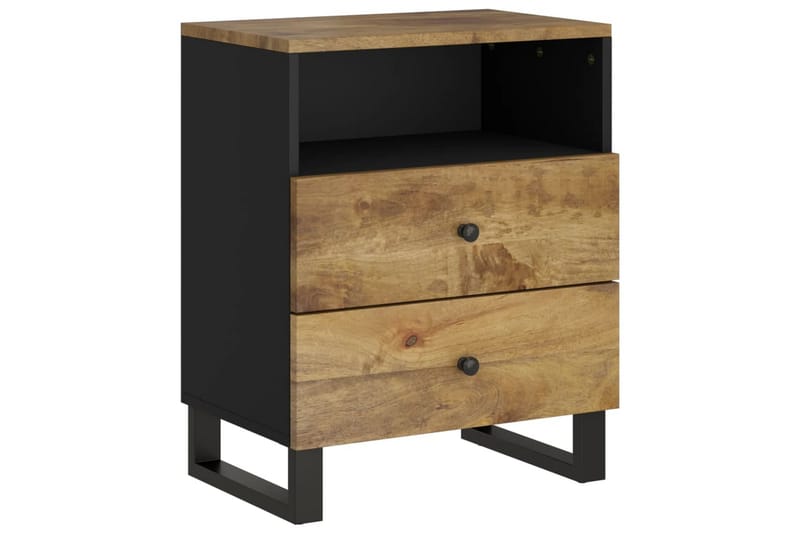 beBasic Sängbord 50x33x62 cm massivt mangoträ och konstruerat trä - Möbler - Sovrum - Sängbord