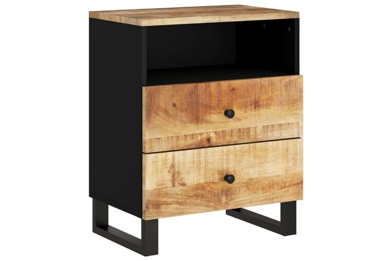 beBasic Sängbord 50x33x62 cm massivt mangoträ och konstruerat trä - Möbler - Sovrum - Sängbord