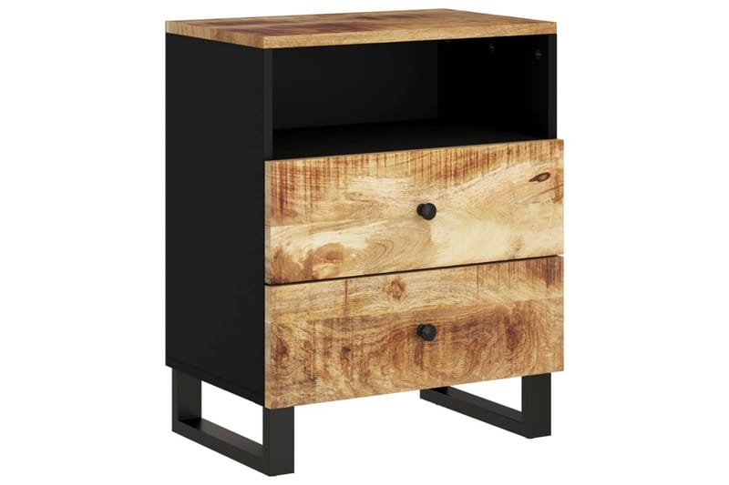 beBasic Sängbord 50x33x62 cm massivt mangoträ och konstruerat trä - Möbler - Sovrum - Sängbord