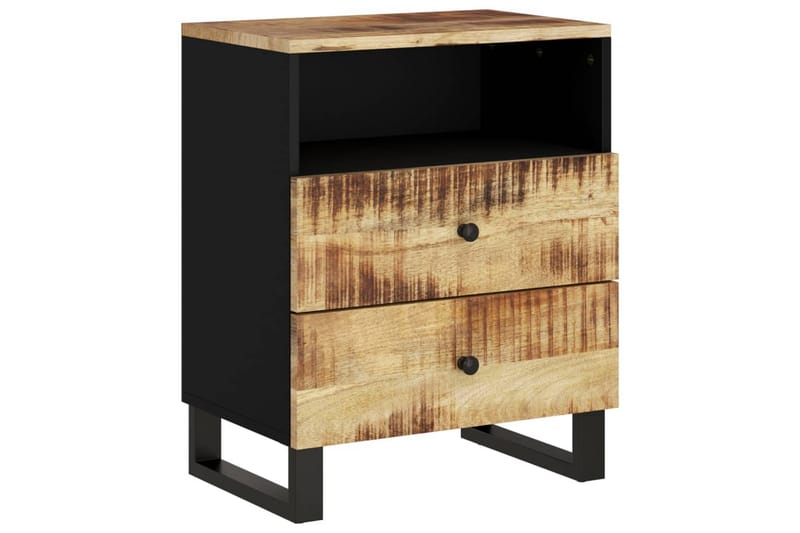 beBasic Sängbord 50x33x62 cm massivt mangoträ och konstruerat trä - Möbler - Sovrum - Sängbord