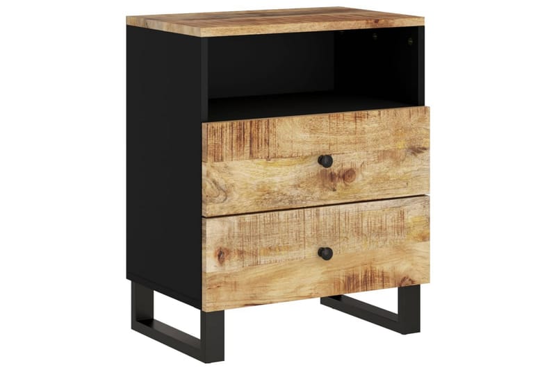 beBasic Sängbord 50x33x62 cm massivt mangoträ och konstruerat trä - Möbler - Sovrum - Sängbord