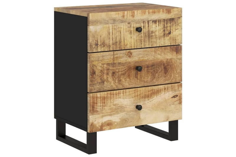 beBasic Sängbord 50x33x62 cm massivt mangoträ och konstruerat trä - Möbler - Sovrum - Sängbord