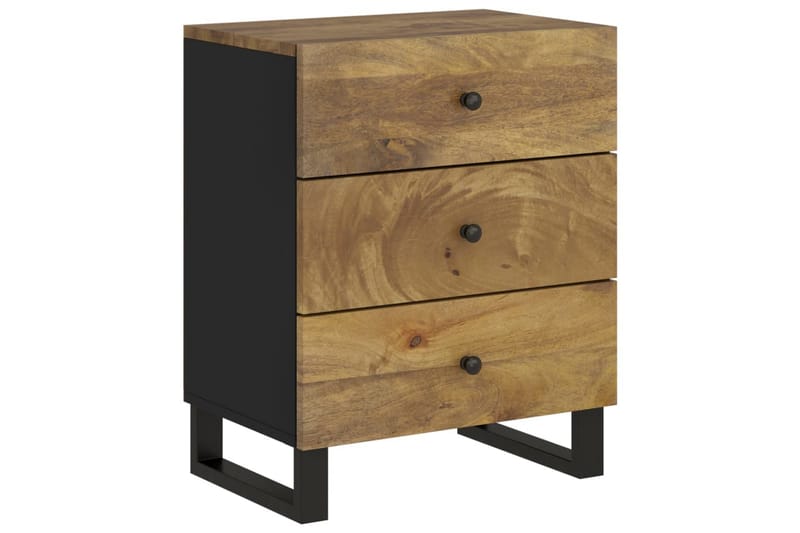 beBasic Sängbord 50x33x62 cm massivt mangoträ och konstruerat trä - Möbler - Sovrum - Sängbord