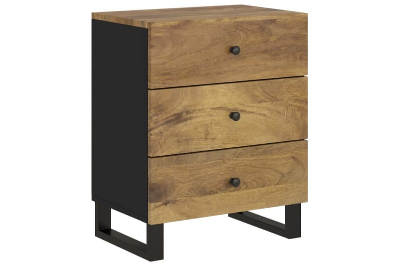 beBasic Sängbord 50x33x62 cm massivt mangoträ och konstruerat trä - Möbler - Sovrum - Sängbord