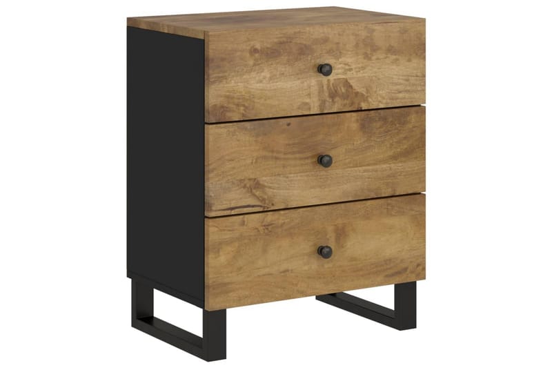 beBasic Sängbord 50x33x62 cm massivt mangoträ och konstruerat trä - Möbler - Sovrum - Sängbord