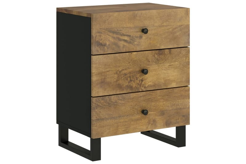 beBasic Sängbord 50x33x62 cm massivt mangoträ och konstruerat trä - Möbler - Sovrum - Sängbord