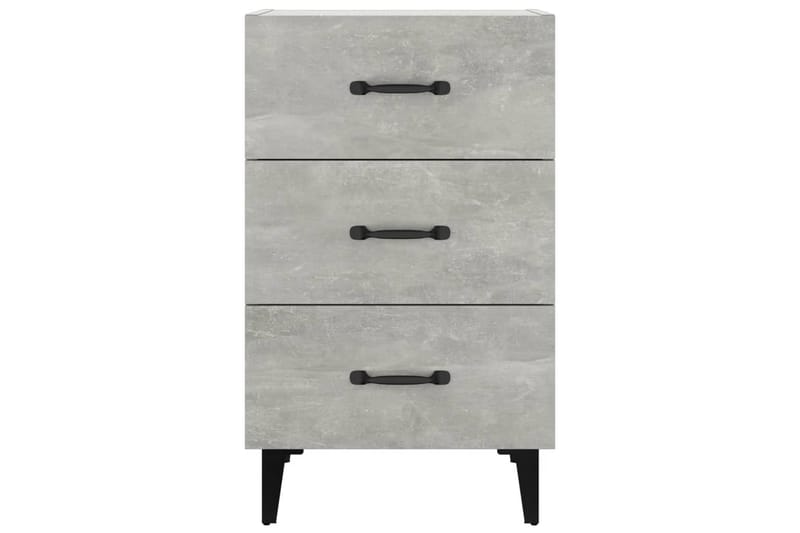 beBasic Sängbord betonggrå 40x40x66 konstruerat trä - Möbler - Sovrum - Sängbord