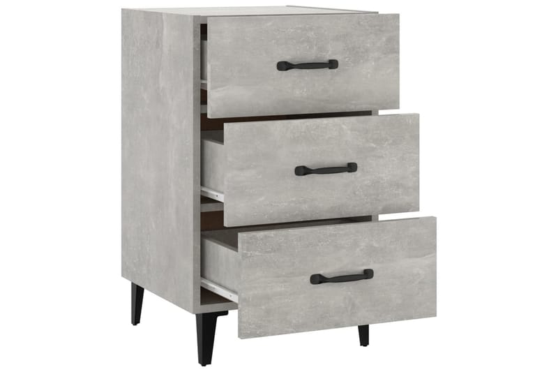 beBasic Sängbord betonggrå 40x40x66 konstruerat trä - Möbler - Sovrum - Sängbord