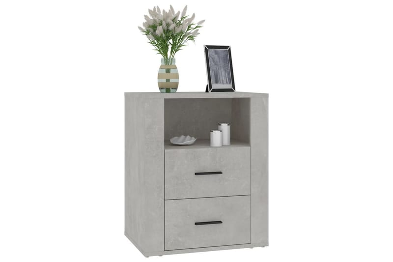 beBasic Sängbord betonggrå 50x36x60 cm konstruerat trä - Möbler - Sovrum - Sängbord