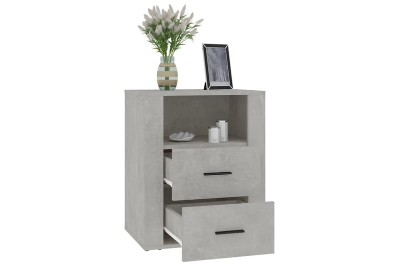 beBasic Sängbord betonggrå 50x36x60 cm konstruerat trä - Möbler - Sovrum - Sängbord