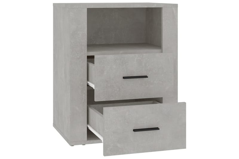 beBasic Sängbord betonggrå 50x36x60 cm konstruerat trä - Möbler - Sovrum - Sängbord