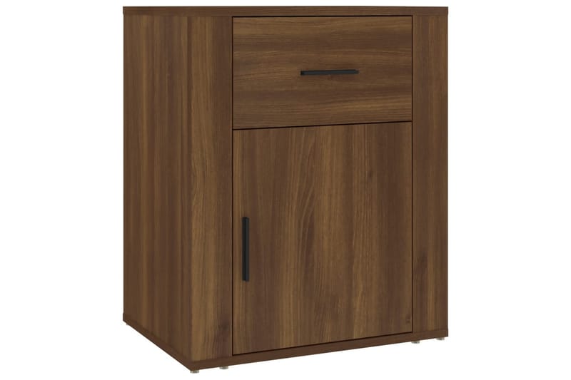 beBasic Sängbord Brun ek 50x36x60 cm konstruerat trä - Möbler - Sovrum - Sängbord