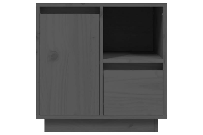 beBasic Sängbord grå 50x34x50cm massiv furu - Möbler - Sovrum - Sängbord