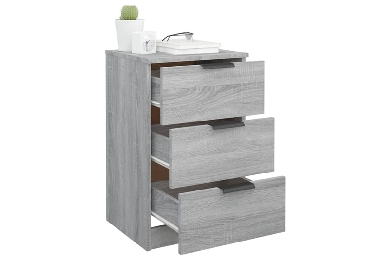 beBasic Sängbord grå sonoma 40x36x65 cm - Möbler - Sovrum - Sängbord