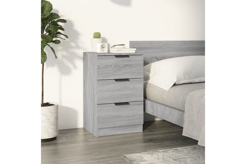 beBasic Sängbord grå sonoma 40x36x65 cm - Möbler - Sovrum - Sängbord