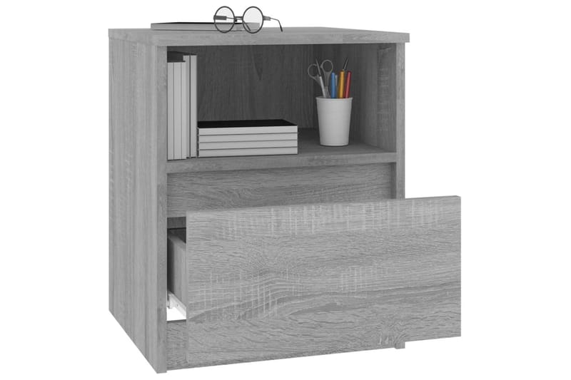 beBasic Sängbord grå sonoma 40x40x50 cm konstruerat trä - Möbler - Sovrum - Sängbord