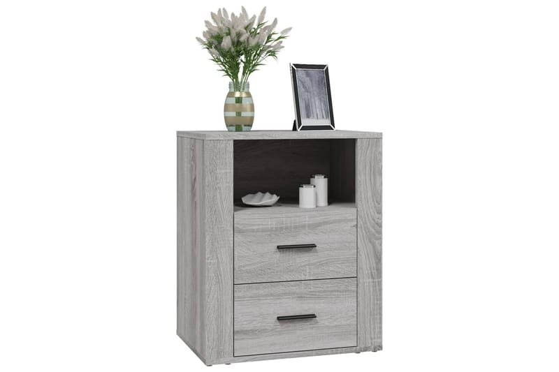 beBasic Sängbord Grå Sonoma 50x36x60 cm konstruerat trä - Möbler - Sovrum - Sängbord