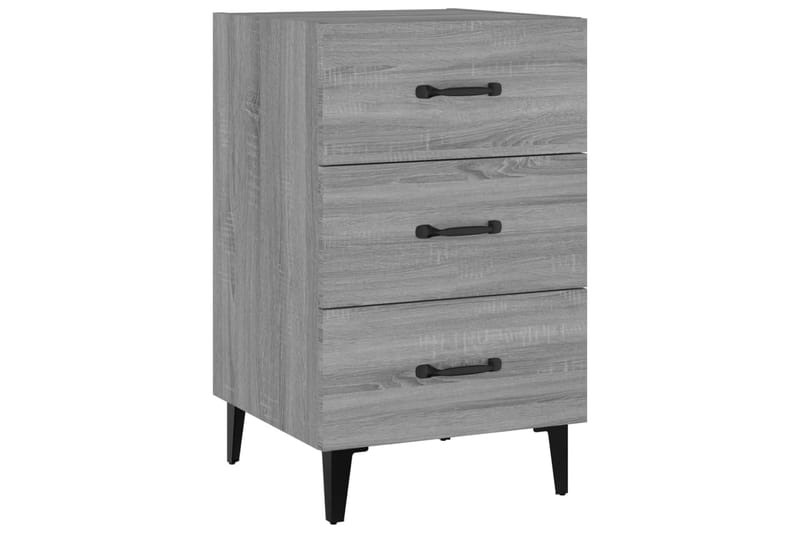 beBasic Sängbord grå sonoma-ek 40x40x66 cm konstruerat trä - Möbler - Sovrum - Sängbord