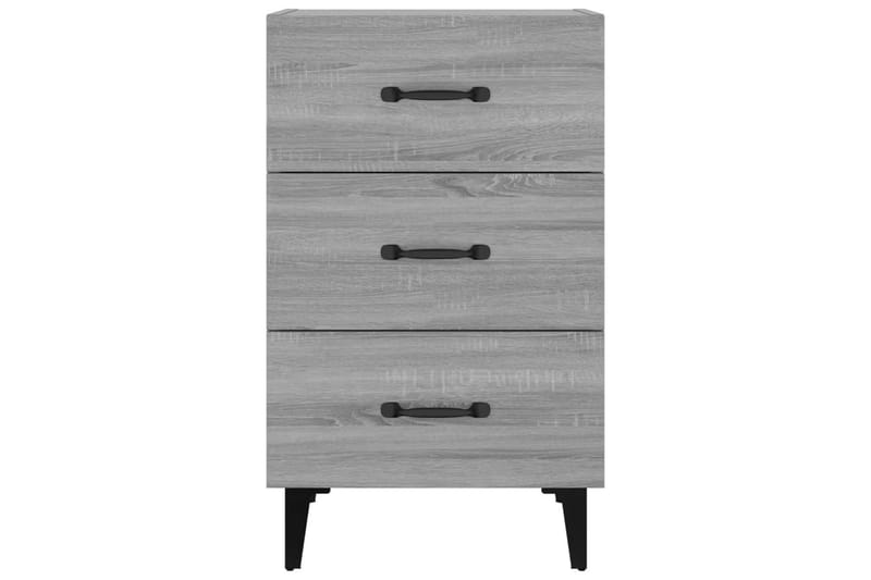 beBasic Sängbord grå sonoma-ek 40x40x66 cm konstruerat trä - Möbler - Sovrum - Sängbord