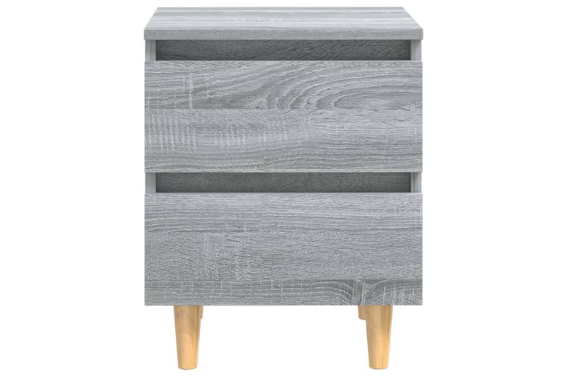 beBasic Sängbord med massiva furuben 2 st grå sonoma 40x35x50 cm - Möbler - Sovrum - Sängbord
