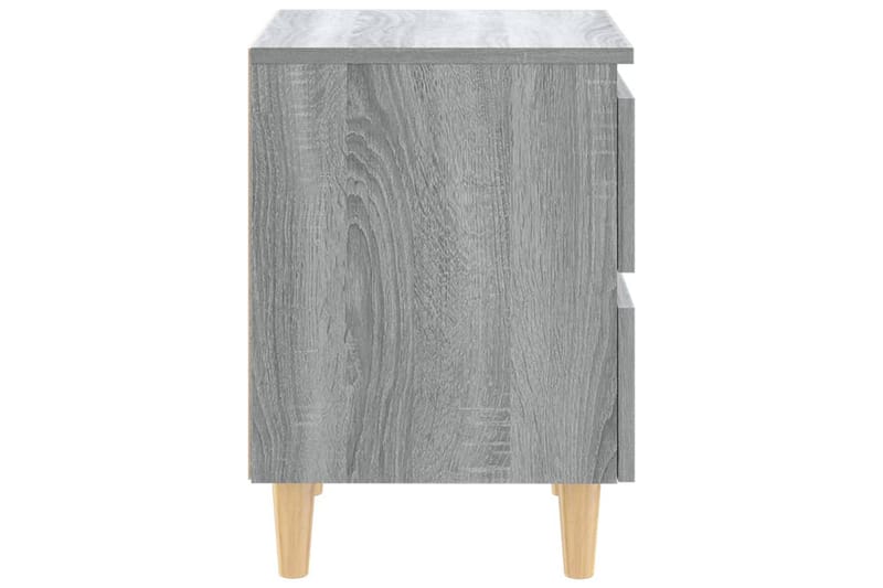 beBasic Sängbord med massiva furuben 2 st grå sonoma 40x35x50 cm - Möbler - Sovrum - Sängbord