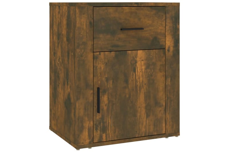 beBasic Sängbord rökfärgad ek 50x36x60 cm konstruerat trä - Möbler - Sovrum - Sängbord