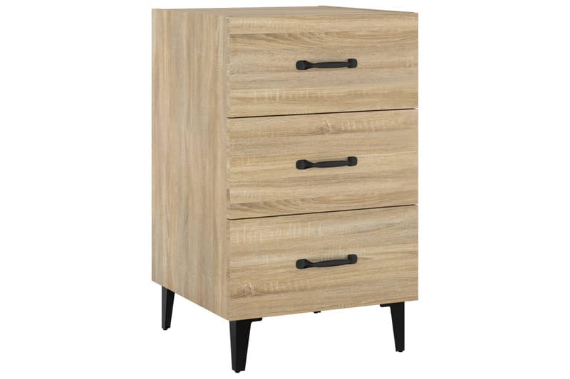 beBasic Sängbord sonoma-ek 40x40x66 konstruerat trä - Möbler - Sovrum - Sängbord