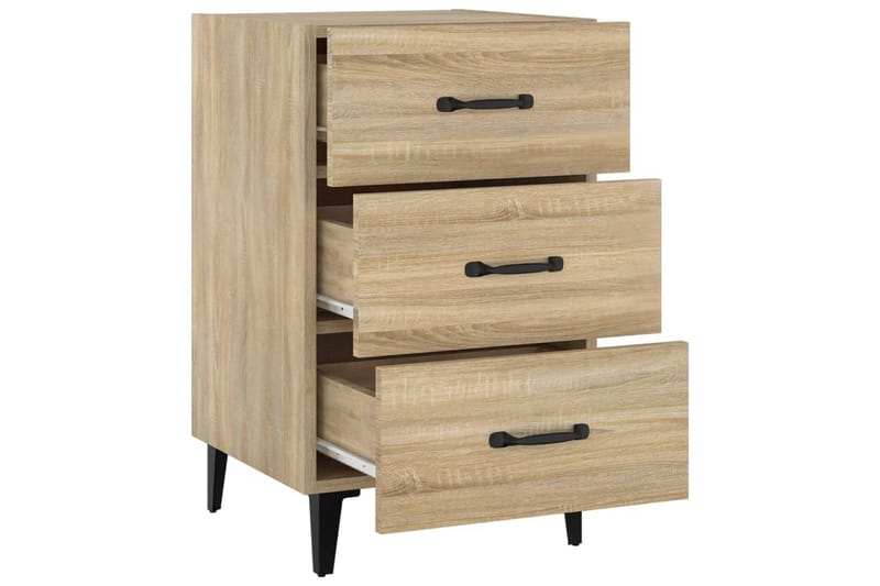 beBasic Sängbord sonoma-ek 40x40x66 konstruerat trä - Möbler - Sovrum - Sängbord