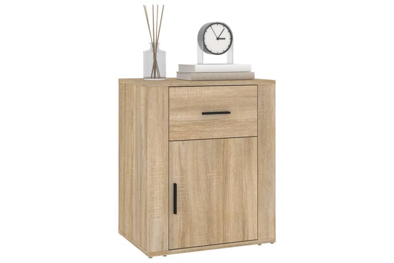 beBasic Sängbord sonoma-ek 50x36x60 cm konstruerat trä - Möbler - Sovrum - Sängbord