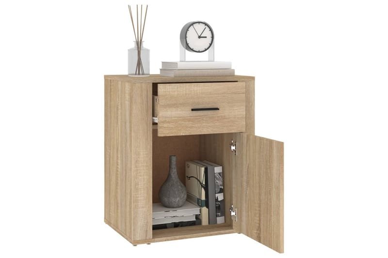 beBasic Sängbord sonoma-ek 50x36x60 cm konstruerat trä - Möbler - Sovrum - Sängbord