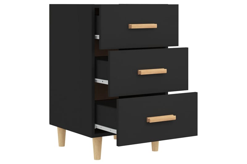 beBasic Sängbord svart 40x40x66 konstruerat trä - Möbler - Sovrum - Sängbord